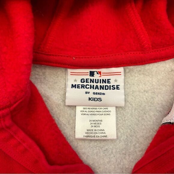 MLB Cincinnati Reds red/grey zip up hoodie - Picture 4 of 4